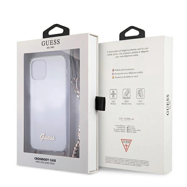 Guess GUHCP12MKC4GSGO iPhone 12/12 Pro 6.1" Transparent hard case 4G Gold Chain_7