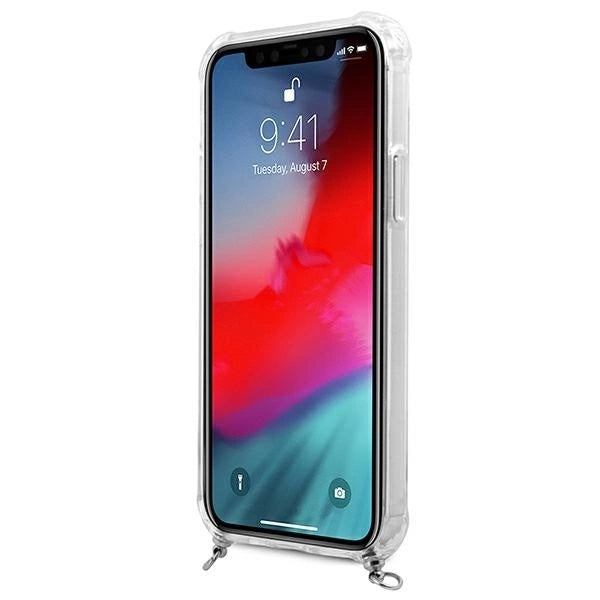 Guess GUHCP12MKC4GSSI iPhone 12/12 Pro 6.1" Transparent hardcase 4G Silver Chain_4
