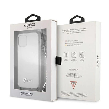 Guess GUHCP12MKC4GSSI iPhone 12/12 Pro 6.1" Transparent hardcase 4G Silver Chain_7