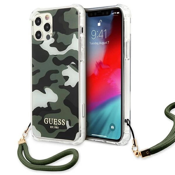 Guess GUHCP12MKSARKA iPhone 12/12 Pro 6.1" green/khaki hardcase Camo Collection_0