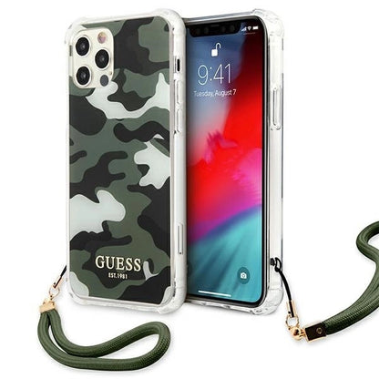 Guess GUHCP12MKSARKA iPhone 12/12 Pro 6.1" green/khaki hardcase Camo Collection_0