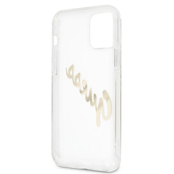 Guess GUHCP12MKTRSVGO iPhone 12/12 Pro 6.1" Transparent hardcase Vintage Script Gold_6