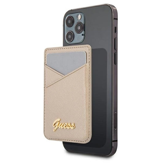 Guess Wallet Card Slot GUWMSSASLGO MagSafe Saffiano gold/gold_0