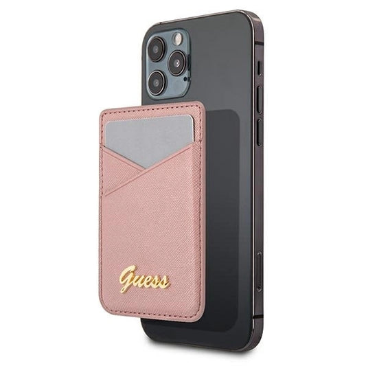 Guess Wallet Card Slot GUWMSSASLPI MagSafe Saffiano pink/pink_0