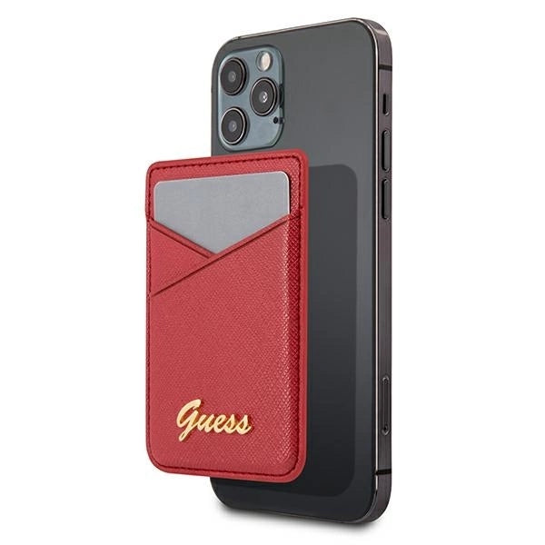 Guess Wallet Card Slot GUWMSSASLRE MagSafe Saffiano red/red_0