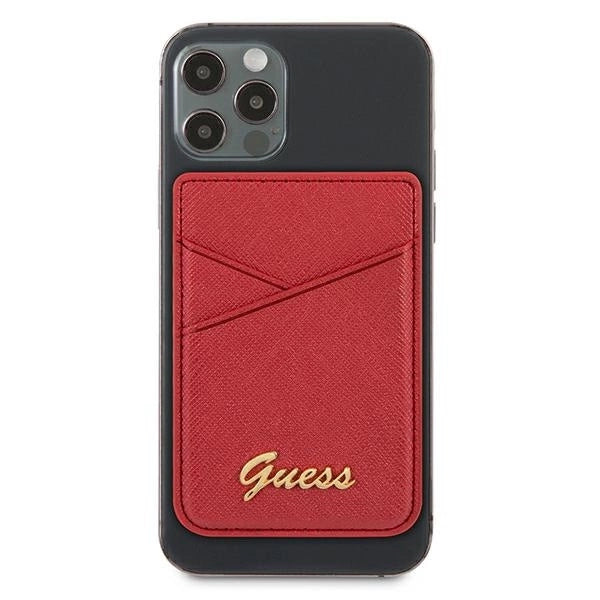 Guess Wallet Card Slot GUWMSSASLRE MagSafe Saffiano red/red_1