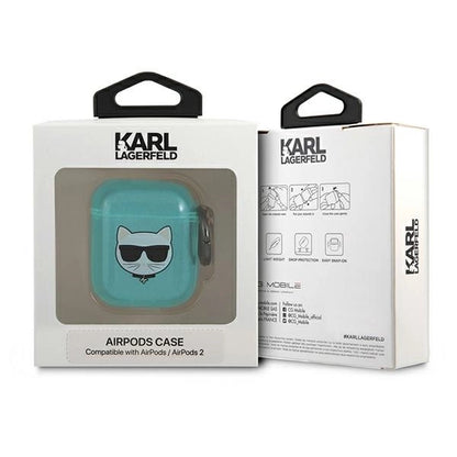 Karl Lagerfeld Choupette Case for AirPods 1/2 - Blue_2