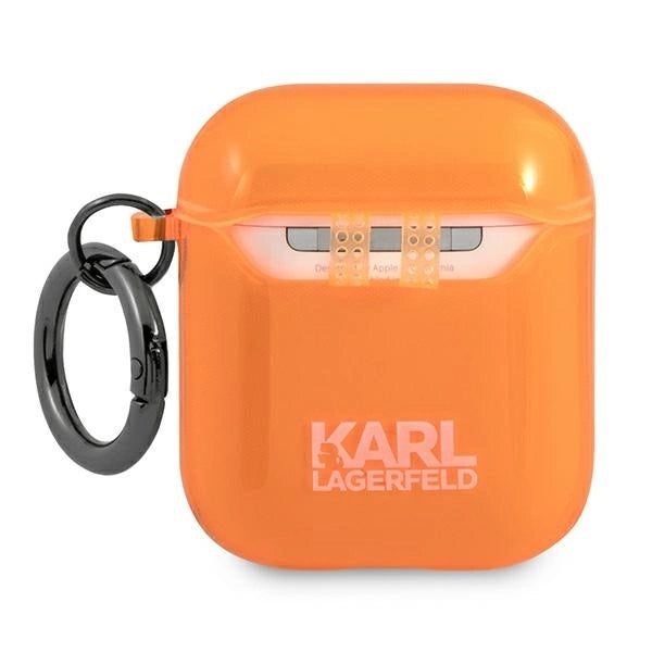 Karl Lagerfeld KLA2UCHFO AirPods cover pomarańczowy/orange Choupette_1