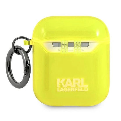 Karl Lagerfeld KLA2UCHFY AirPods cover żółty/yellow Choupette_1