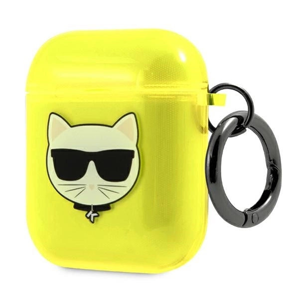 Karl Lagerfeld KLA2UCHFY AirPods cover żółty/yellow Choupette_2