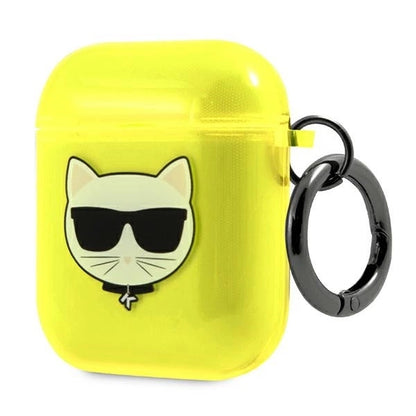 Karl Lagerfeld KLA2UCHFY AirPods cover żółty/yellow Choupette_2