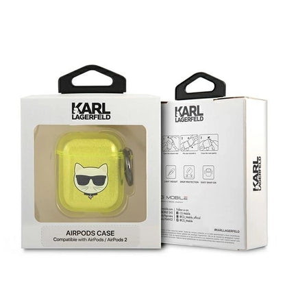Karl Lagerfeld KLA2UCHFY AirPods cover żółty/yellow Choupette_3
