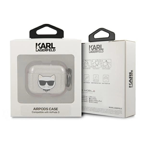 Karl Lagerfeld KLA3UCHGS AirPods 3 cover srebrny/silver Glitter Choupette_2