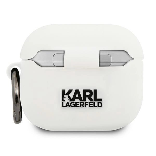 Karl Lagerfeld KLACA3SILCHWH AirPods 3 cover biały/white Silicone Choupette_1