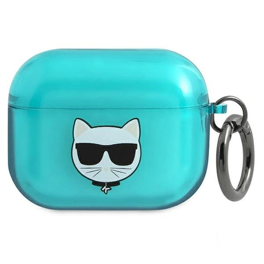 Karl Lagerfeld KLAPUCHFL AirPods Pro cover niebieski/blue Choupette_0