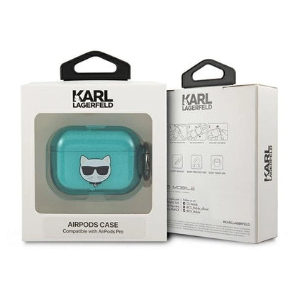 Karl Lagerfeld KLAPUCHFL AirPods Pro cover niebieski/blue Choupette_2