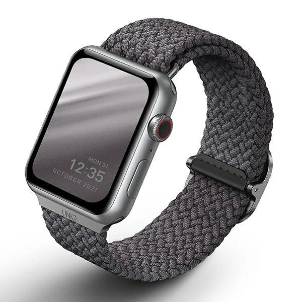 Uniq Aspen Braided Strap for Apple Watch 1/2/3/4/5/6/7/8/SE/SE2 40/38/41mm - Gray_0