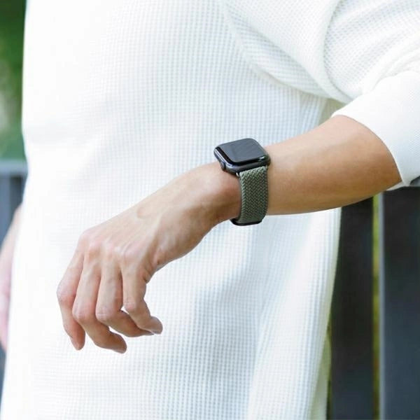Uniq Aspen Braided Strap for Apple Watch 1/2/3/4/5/6/7/8/SE/SE2 40/38/41mm - Gray_8