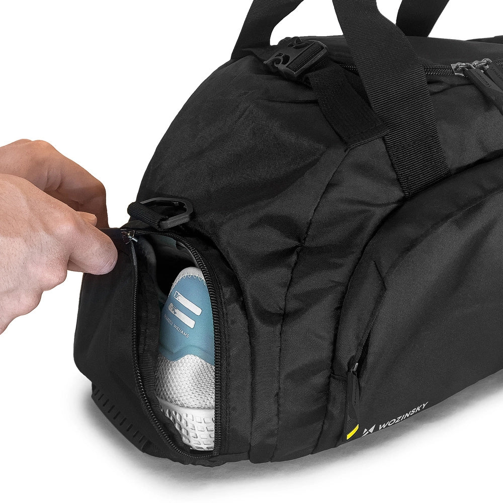 Wozinsky Travel Sports Bag Backpack Hand Luggage Bag 40x20x25 cm for Airplane Black (WSB-B01)_12