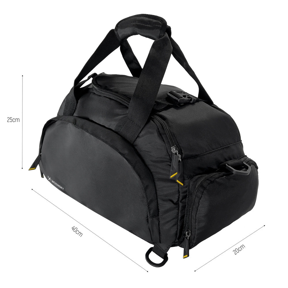 Wozinsky Travel Sports Bag Backpack Hand Luggage Bag 40x20x25 cm for Airplane Black (WSB-B01)_9