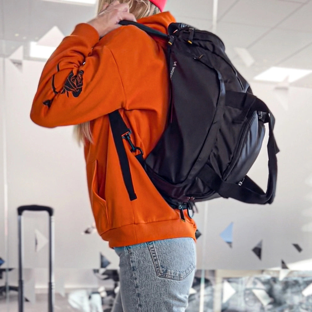 Wozinsky Travel Sports Bag Backpack Hand Luggage Bag 40x20x25 cm for Airplane Black (WSB-B01)_15