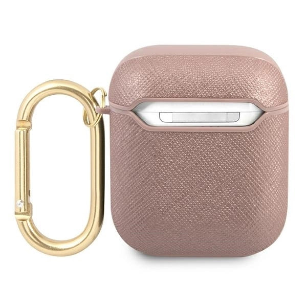 Guess GUA2SASMP AirPods cover pink/pink Saffiano Script Metal Collection_1