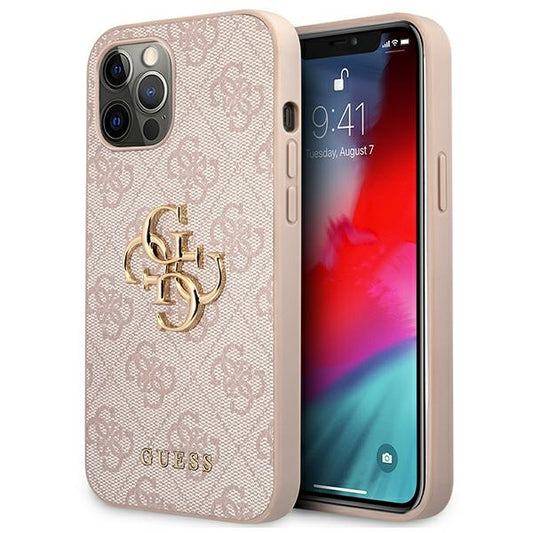 Guess GUHCP12L4GMGPI iPhone 12 Pro Max 6,7" różowy/pink hardcase 4G Big Metal Logo_0