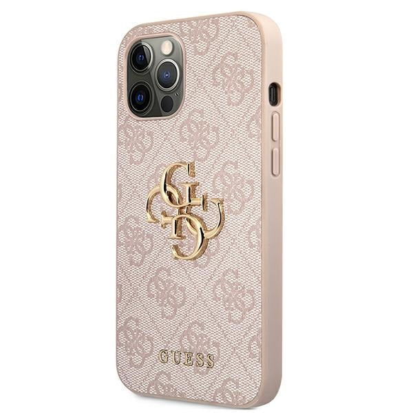 Guess GUHCP12L4GMGPI iPhone 12 Pro Max 6,7" różowy/pink hardcase 4G Big Metal Logo_1