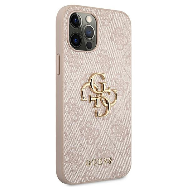 Guess GUHCP12L4GMGPI iPhone 12 Pro Max 6,7" różowy/pink hardcase 4G Big Metal Logo_3