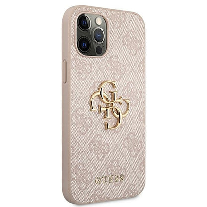 Guess GUHCP12L4GMGPI iPhone 12 Pro Max 6,7" różowy/pink hardcase 4G Big Metal Logo_3