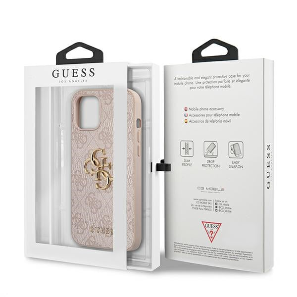 Guess GUHCP12L4GMGPI iPhone 12 Pro Max 6,7" różowy/pink hardcase 4G Big Metal Logo_7