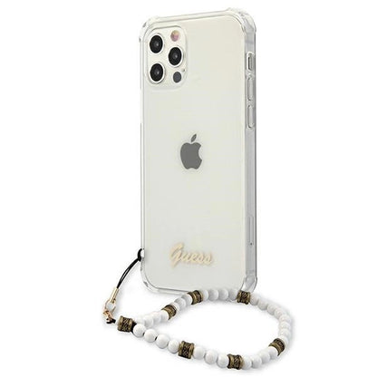 Guess GUHCP12LKPSWH iPhone 12 Pro Max 6.7" Transparent Hardcase White Pearl_1