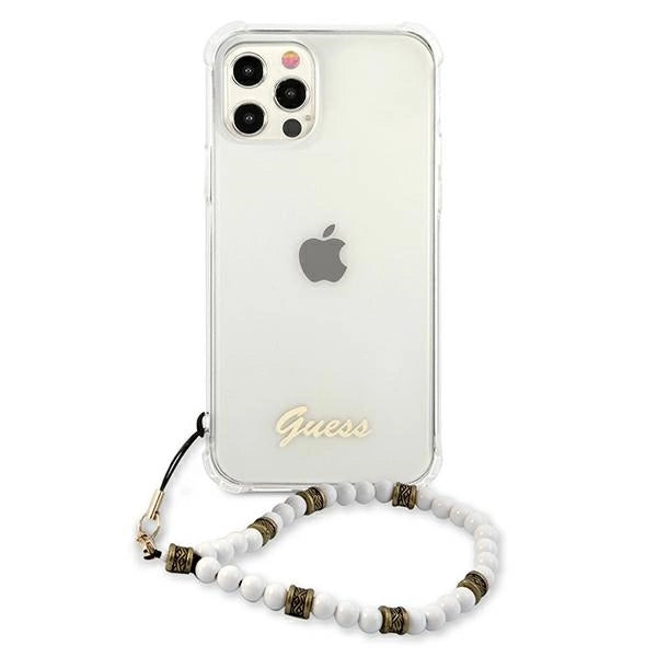 Guess GUHCP12LKPSWH iPhone 12 Pro Max 6.7" Transparent Hardcase White Pearl_2