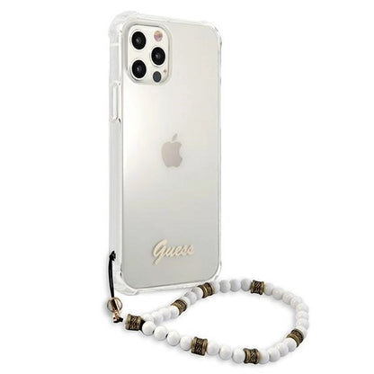 Guess GUHCP12LKPSWH iPhone 12 Pro Max 6.7" Transparent Hardcase White Pearl_3