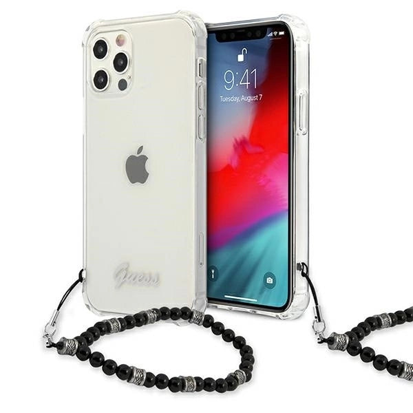 Guess GUHCP12MKPSBK iPhone 12/12 Pro 6.1" Transparent hardcase Black Pearl_0
