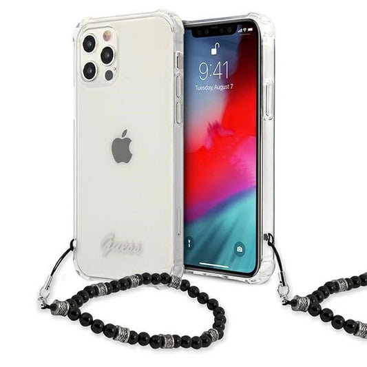 Guess GUHCP12MKPSBK iPhone 12/12 Pro 6.1" Transparent hardcase Black Pearl_0