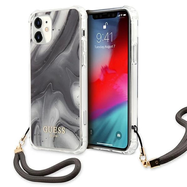 Guess GUHCP12SKSMAGR iPhone 12 mini 5.4" grey/grey hardcase Marble Collection_0