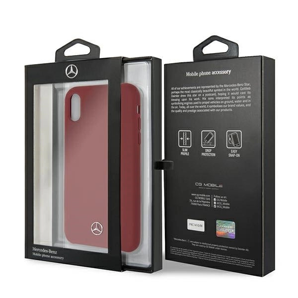 Mercedes MEHCI61SILRE iPhone Xr czerwony/red hardcase Silicone Line_6