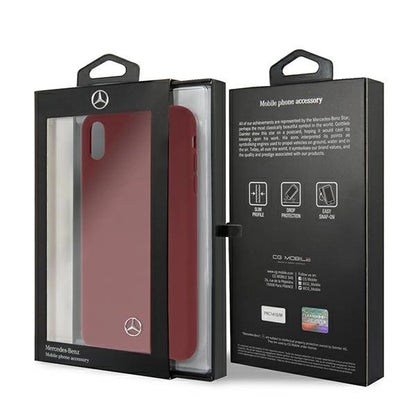 Mercedes MEHCI65SILRE iPhone Xs Max czerwony/red hardcase Silicone Line_6