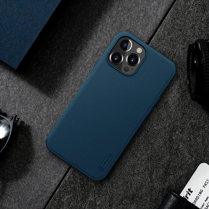Nillkin Super Frosted Shield reinforced case, cover for iPhone 13 Pro, blue_11