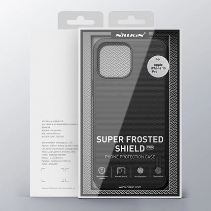 Nillkin Super Frosted Shield reinforced case, cover for iPhone 13 Pro, blue_4