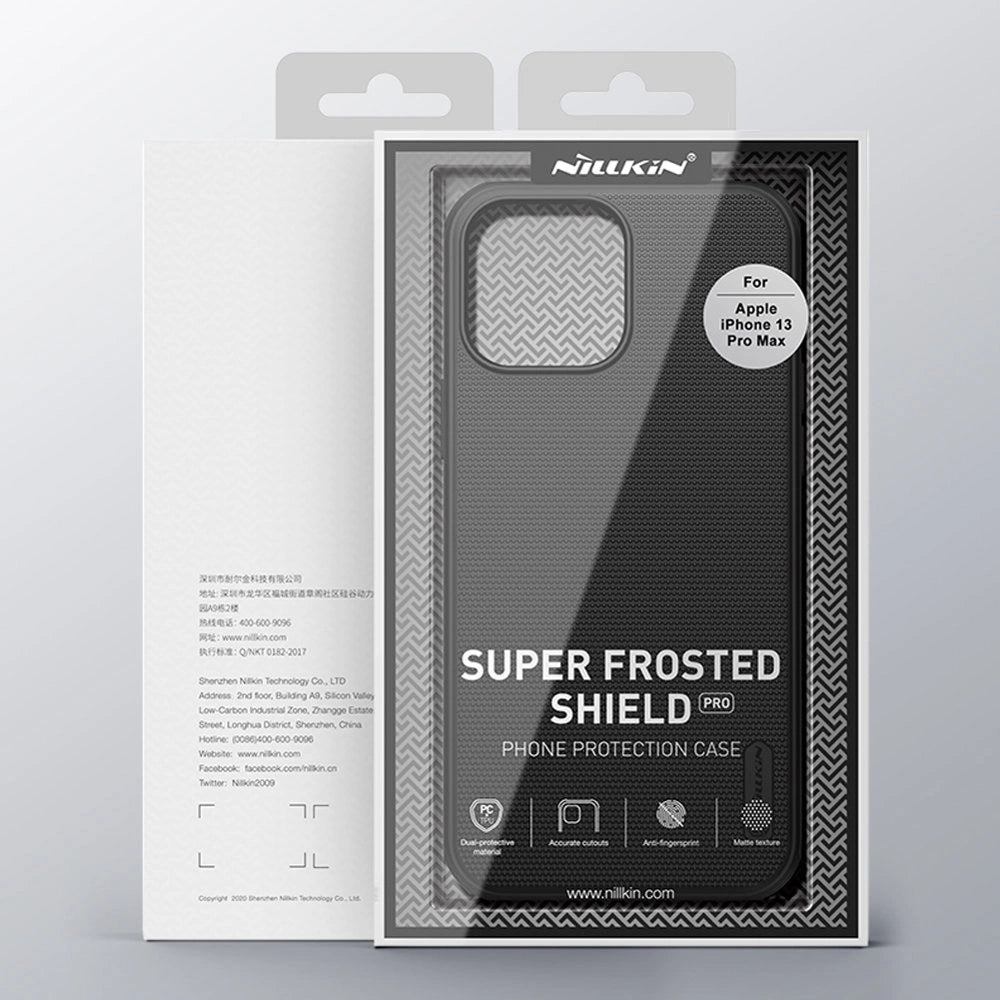 Nillkin Super Frosted Shield reinforced case, cover for iPhone 13 Pro Max, blue_4