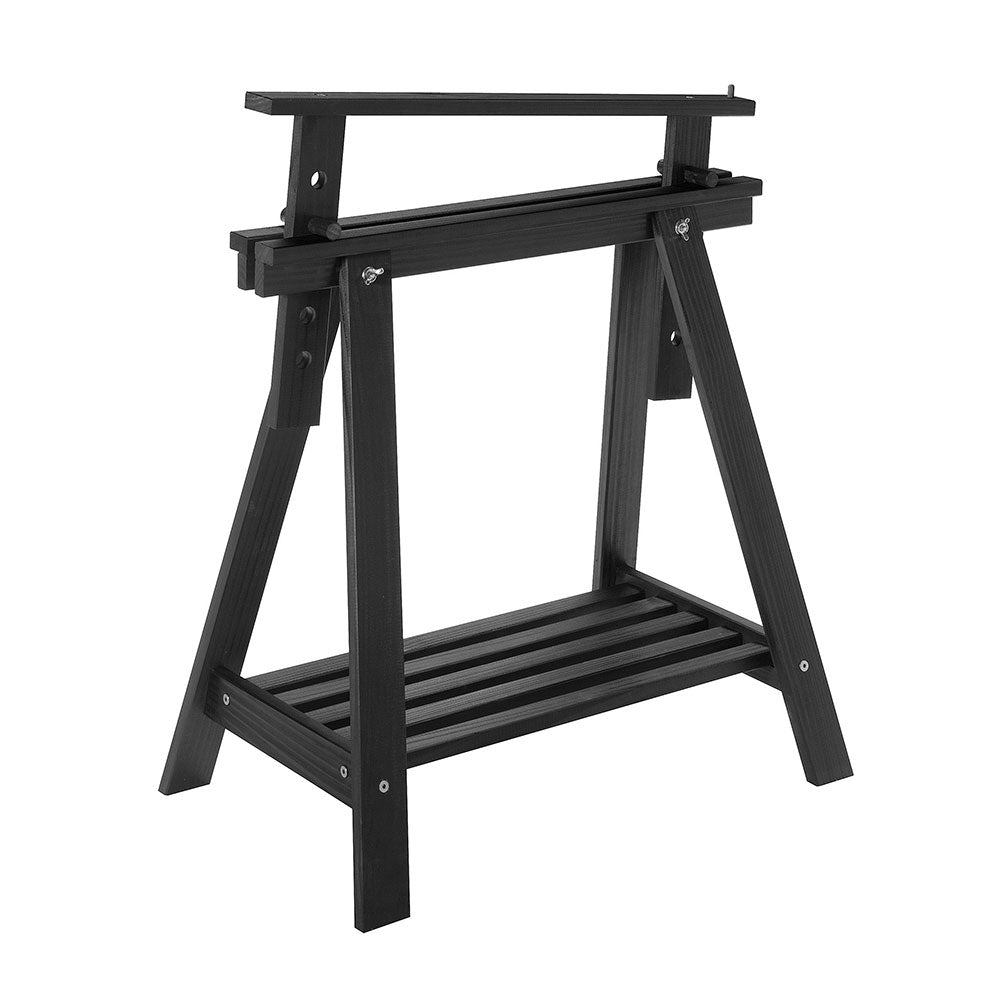 Cavalete architect pinho maciÃ§o preto 70-101x45x70cm astigarraga_0