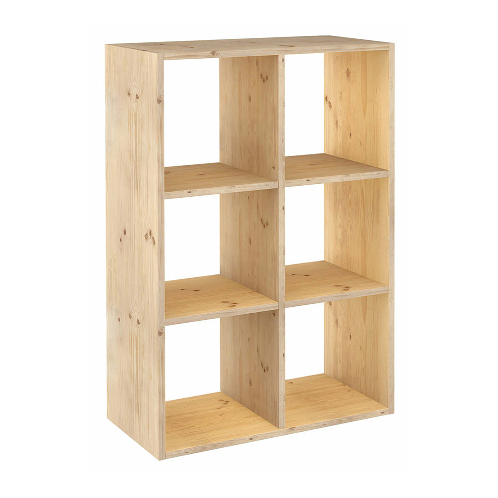 Estante modular 6 cubos dinamic pinho maciÃ§o 70,8x33x105,4cm astigarraga_0