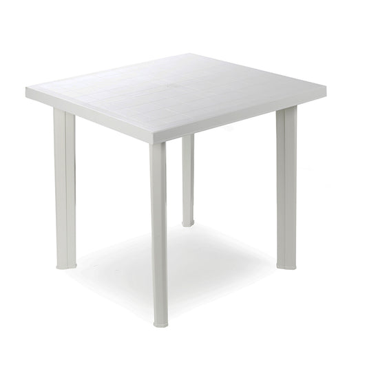 Mesa quadrada para ao ar livre. cor: branco 80x75x72cm ipae progarden_0