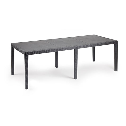 Mesa exterior extensÃ­vel de polipropileno. cor: antracite 72x150/220x90cm ipae progarden_0