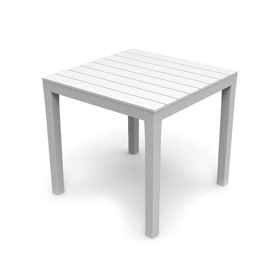 Mesa de jardim quadrada cor: branco 78x78x72cm modelo: bali ipae progarden_0
