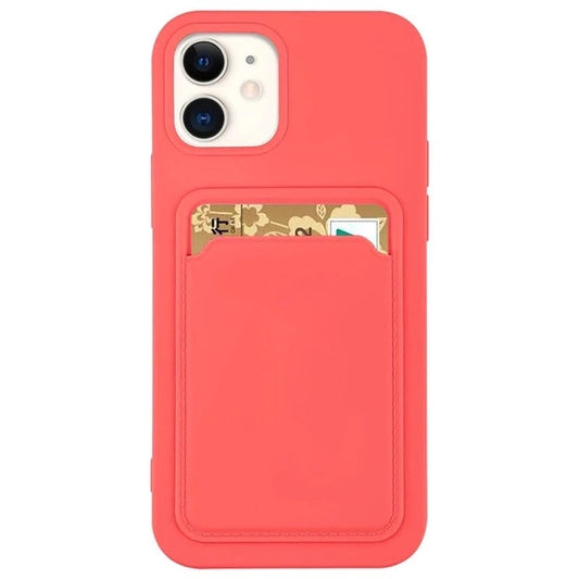 Card Case Silicone Wallet with Card Slot Documents for iPhone 11 Pro Orange_0