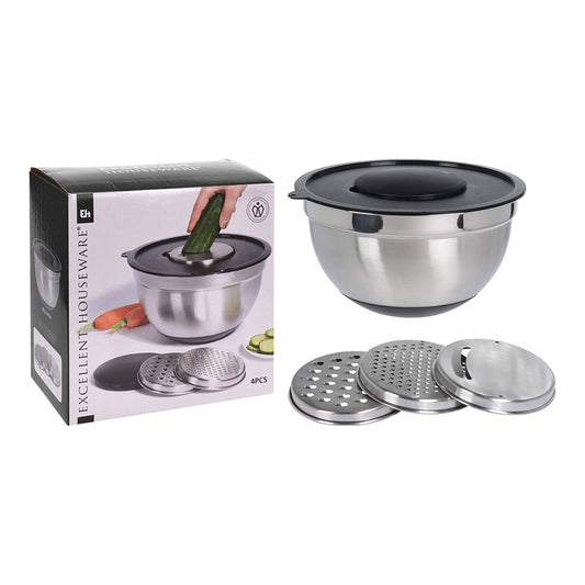 Saladeira + 3 ralador, 25x25x14cm, a12405340. excellent houseware_0
