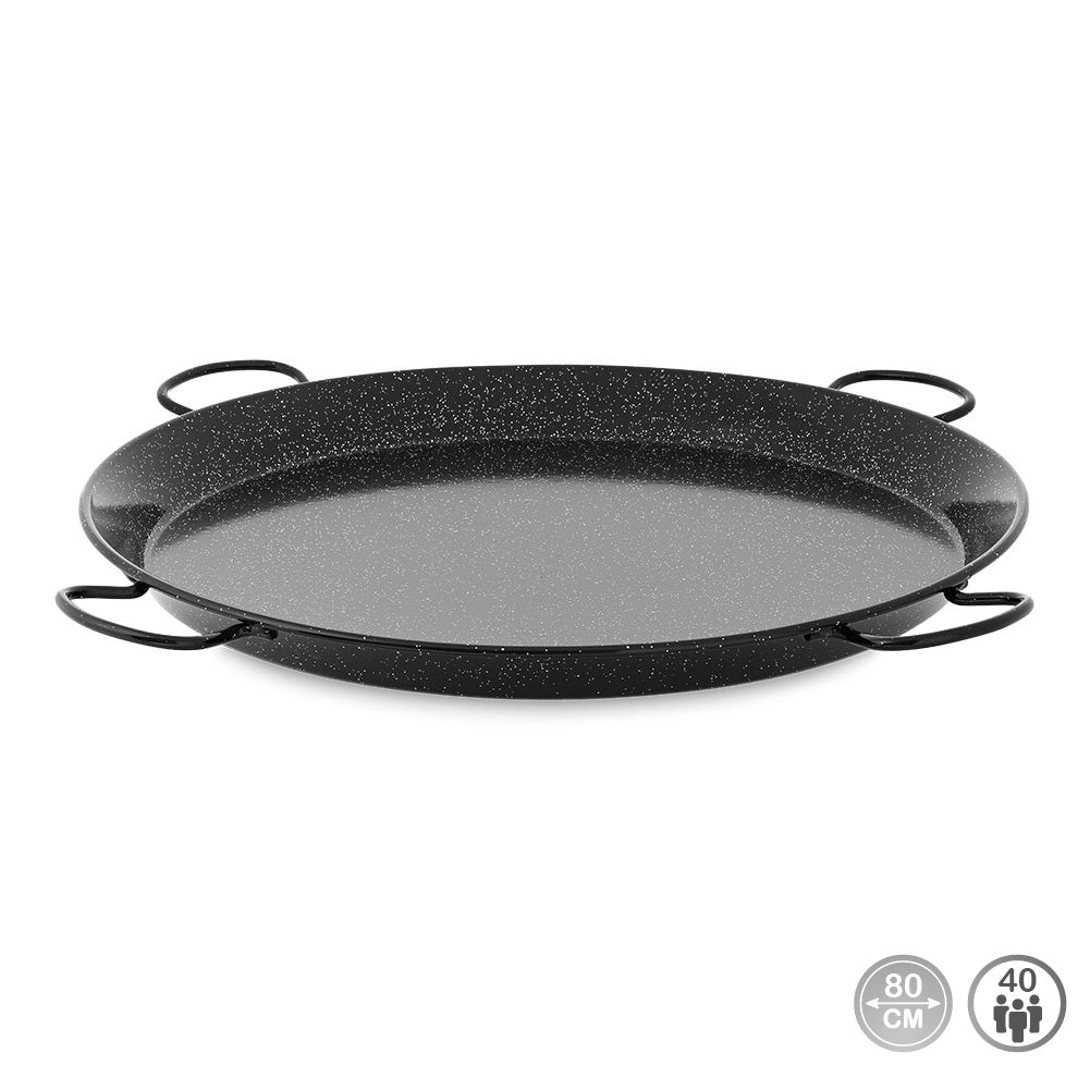 Frigideira "paella valenciana" aÃ§o esmaltado Ã¸80cm (40 pessoas) vaello_0